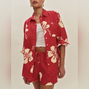 Reformation Eli Oversized Linen Shirt